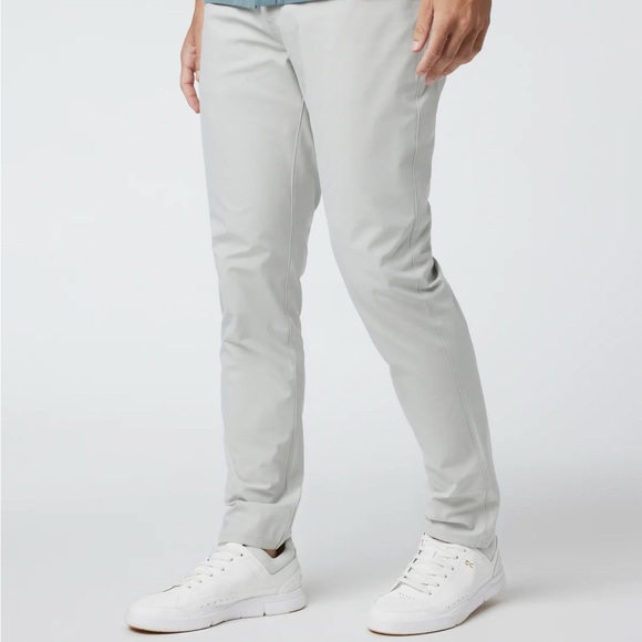 Vuori Light Gray Chinos Straight Leg Cotton Blend